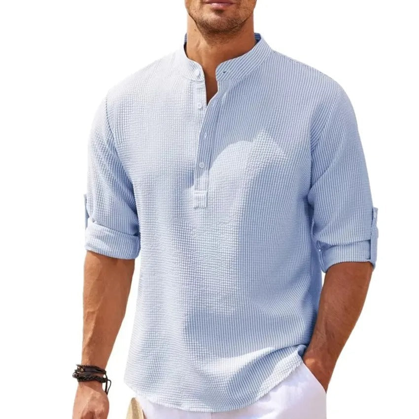 Stand Up Collar Shirt for Men