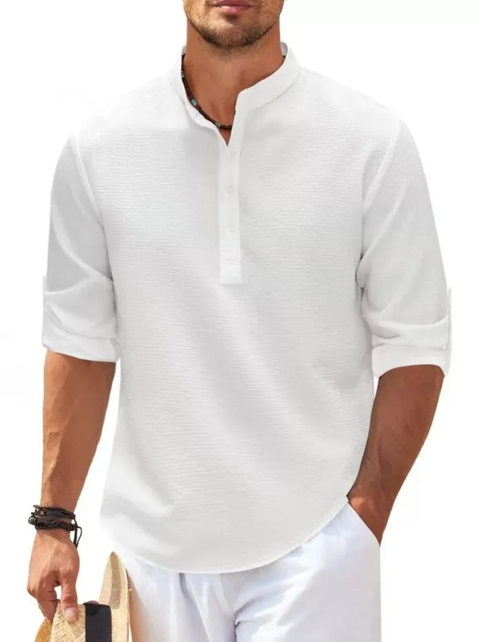 Stand Up Collar Shirt for Men